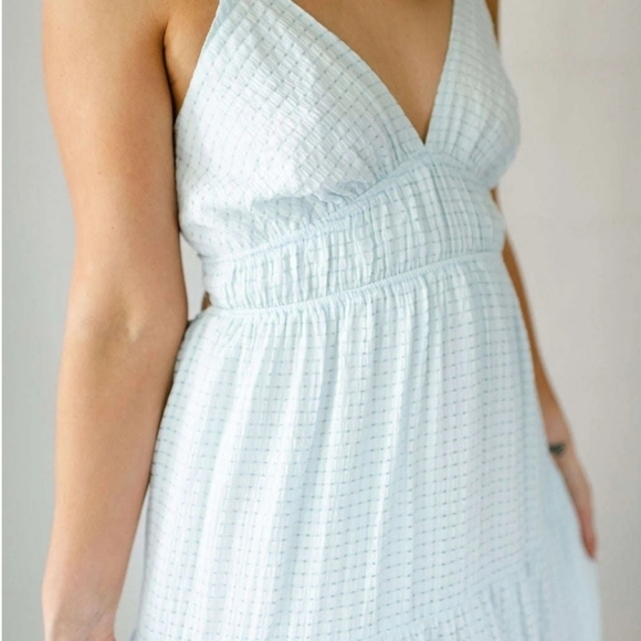 Meet Me In Santorini* Open Back* Sundress* Blue* Sz M - Picture 5 of 10